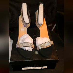 Black heels with diamonds